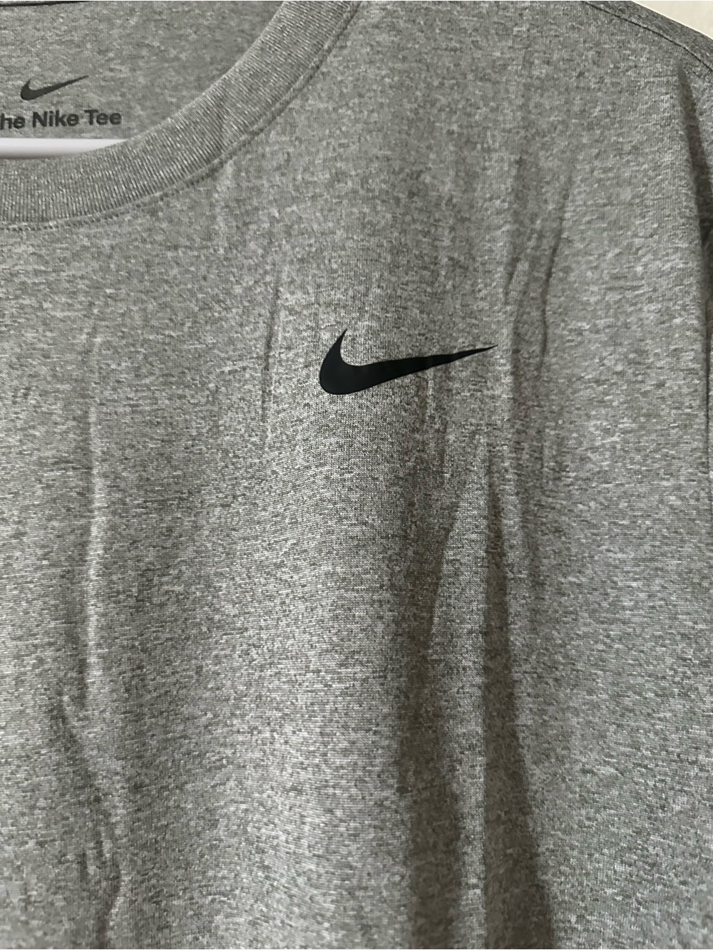 Nike Short-Sleeve Heather Gray Dri-FIT Crew Tee NWT - Picture 4 of 5